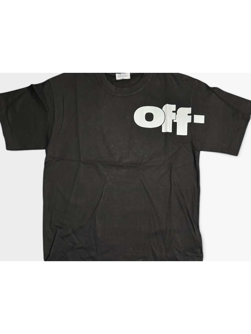 Black Off-White T-shirt with white chest logo